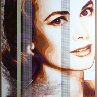 Grace Kelly 50x70 tecnica mista su tela
