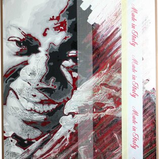 Louis Armstrong 50x70 tecnica mista su tela