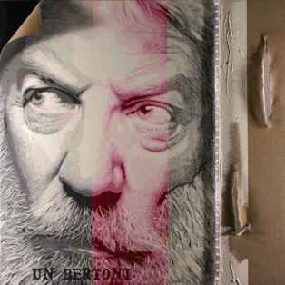 Scansione (Donald Sutherland) 100x100 tecnica mista su tela