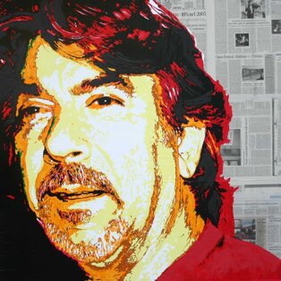 Marco Columbro 120x120 tecnica mista su tela