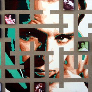 Marlon Brando 100x80 tecnica mista su tela