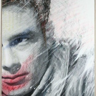 James Dean 60x80 tecnica mista su tela