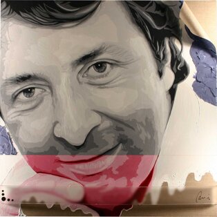 Scansione (Nicola Squillace) 100x100 tecnica mista su tela