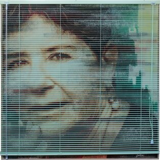 Gabriella 100x100 tecnica mista su tela