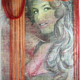 Brigitte Bardot 80x100 tecnica mista su tela