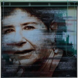 Gabriella 100x100 tecnica mista su tela