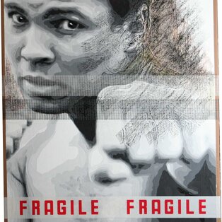 Cassius Clay 50x70 tecnica mista su tela