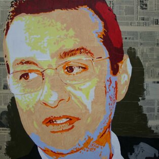 Marzio Villari 120x120 tecnica mista su tela