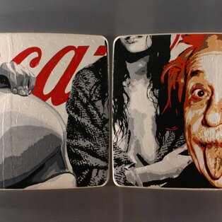 Comunicazione parallela n.6 160x80 tecnica mista su schermi in vetroresina