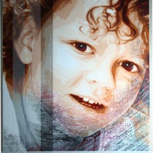 Lucio 60x80 tecnica mista su tela