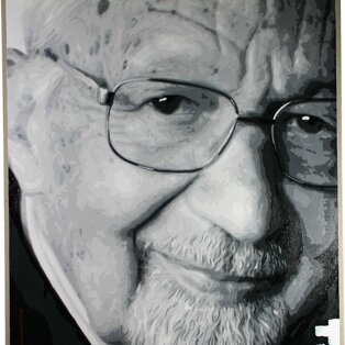 Licio Gelli 80x100 tecnica mista su tela