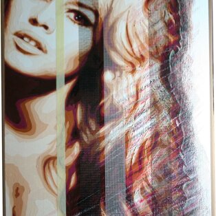 Brigitte Bardot 50x70 tecnica mista su tela