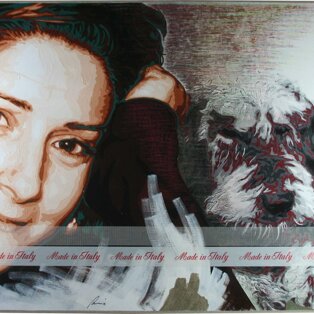 Senza titolo 150x80 tecnica mista su tela