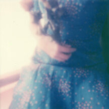 Selfportrait with roses Polaroid