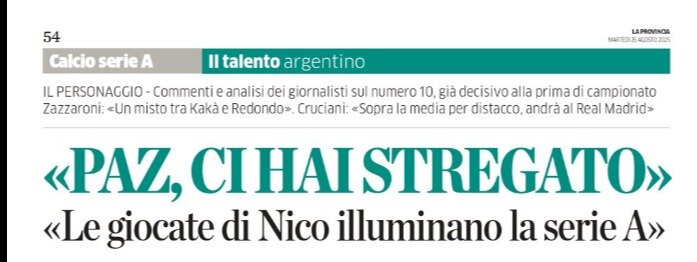 Zazzaroni, Cruciani, Demicheli, Biasin: "Paz, ci hai stregato!"
