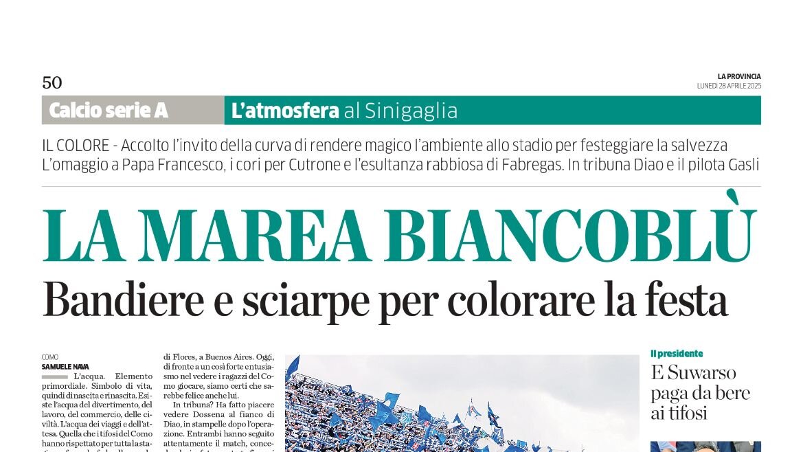 La marea biancoblù - Il colore di Como vs Genoa
