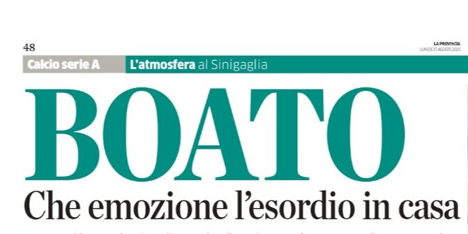 Boato. Che emozione l'esordio in casa - Il colore di Como vs Lazio