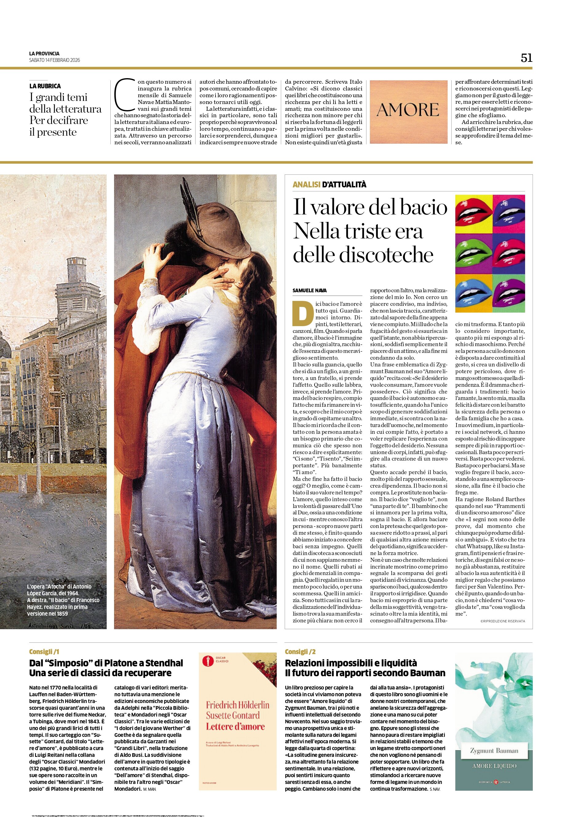 Il valore del bacio. Nella triste era delle discoteche