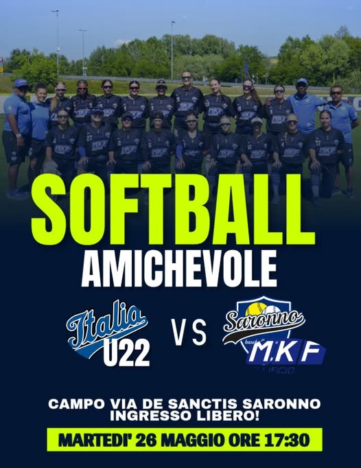 Softball: Amichevole Italia U22 vs MKF Saronno Softball: Amichevole Italia U22 vs MKF Saronno