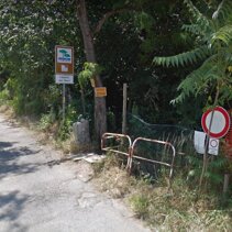 Imbocco del sentiero da via Dei Pioppi