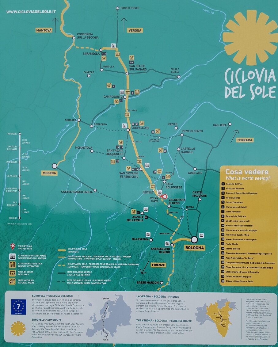 Ciclovia del Sole Mirandola a Osteria Nuova (09 ottobre 2022)