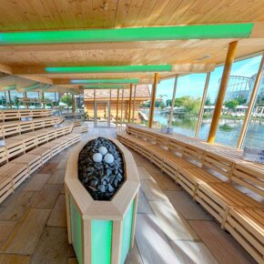 Sauna sul lago