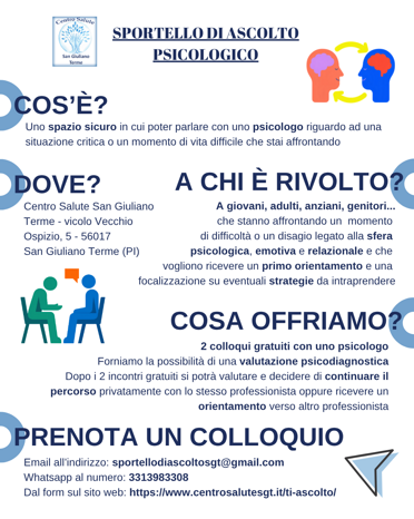 sportello di ascolto psicologico