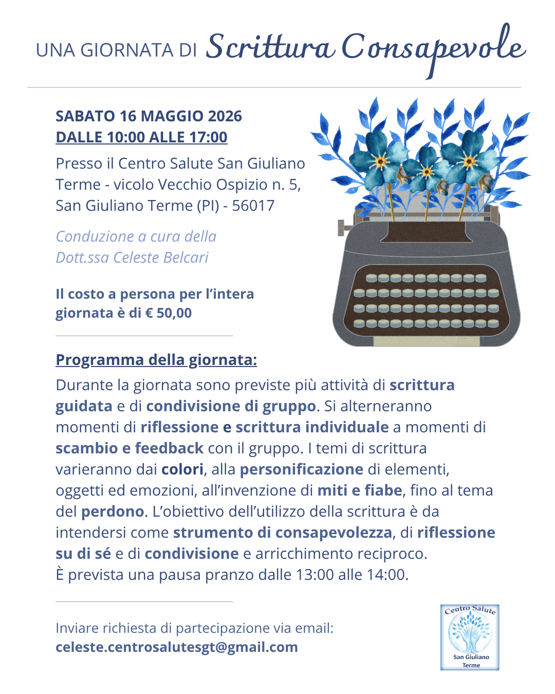 sabato 16 maggio 2026 dalle 1000 alle 1700