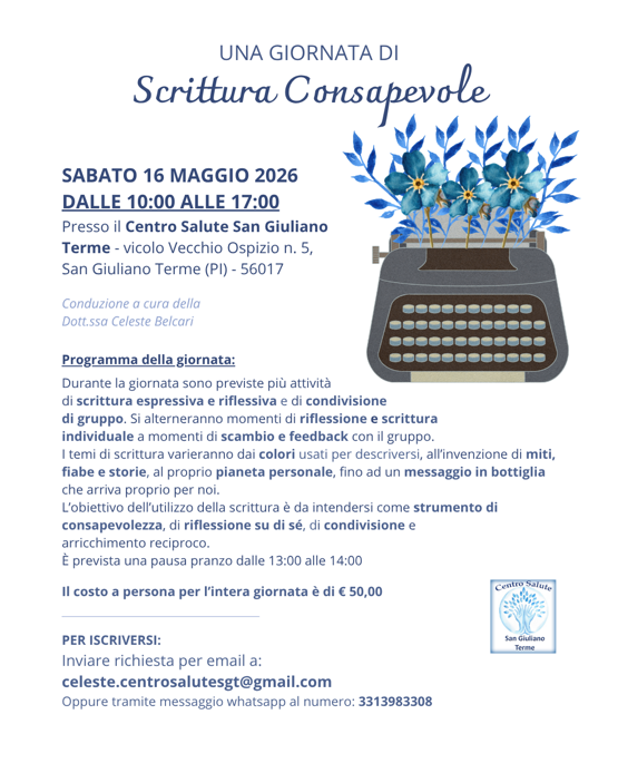 sabato 16 maggio 2026 dalle 1000 alle 1700