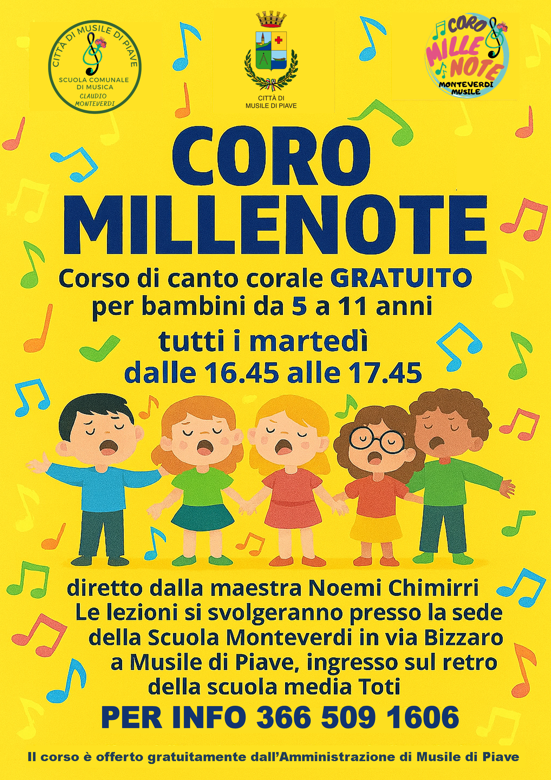Iscrizioni al Coro Mille Note