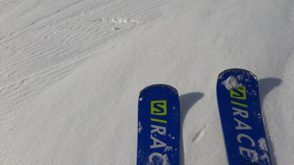 Neve ventata su pista