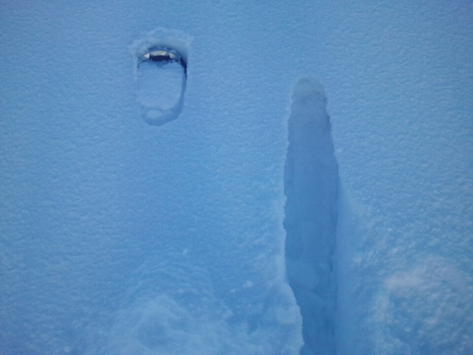 Crosta friabile di neve ventata (RG)