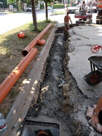 Tubazioni Rifacimento linea di raccolta acque piovane