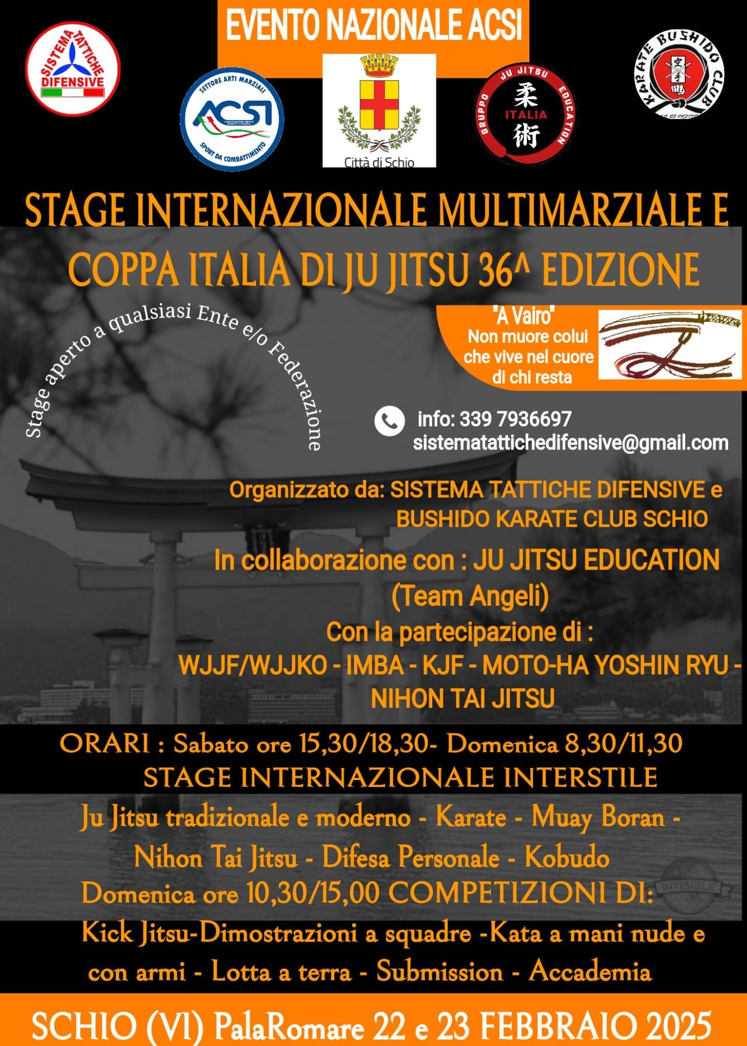 36° Stage Internazionale e Coppa Italia di Ju Jitsu 36° Stage Internazionale e Coppa Italia di Ju Jitsu