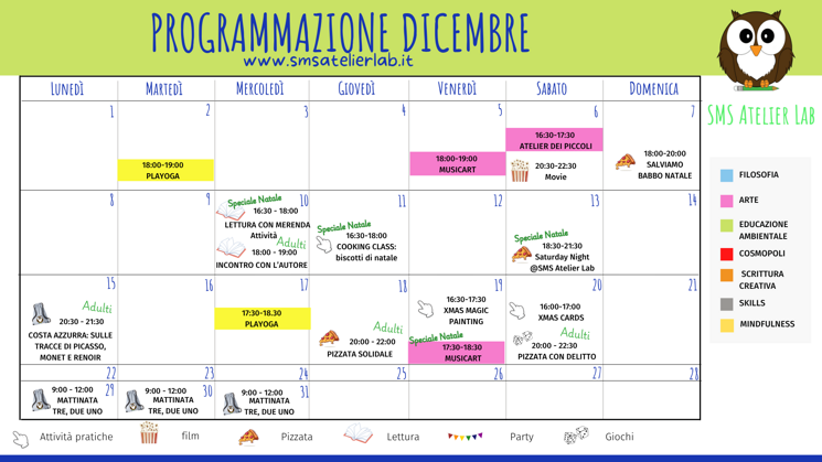 programmazione dicembre programmazione dicembre