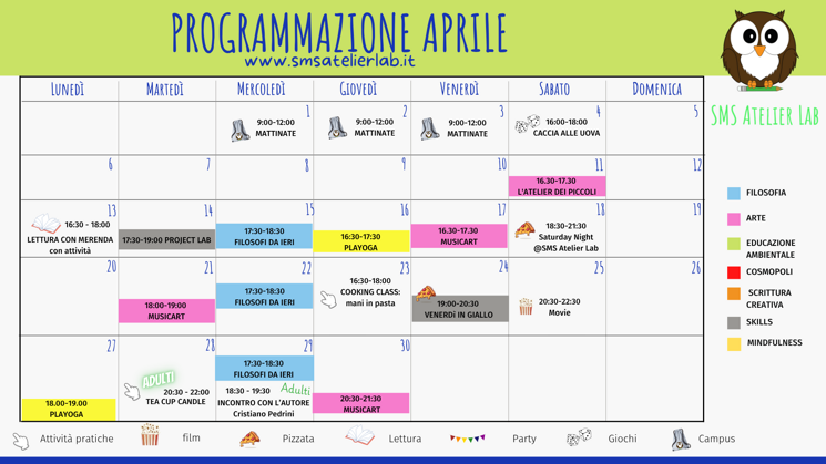 programmazione aprile programmazione aprile