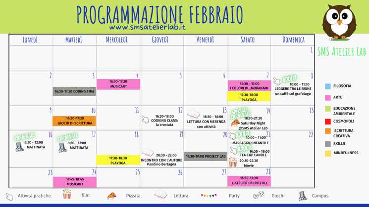 programmazione febbraio programmazione febbraio