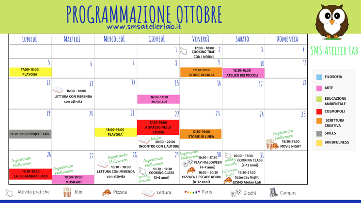 programmazione ottobre programmazione ottobre