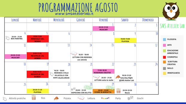 programmazione agosto