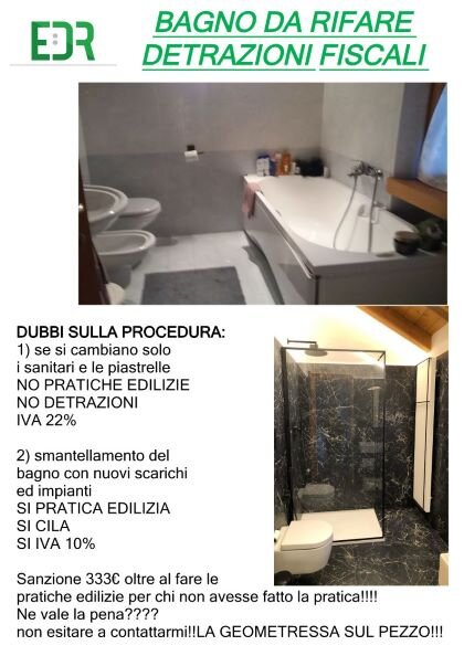 Bagno da rifare...... detrazioni???iva????pratica edilizia!!! Bagno da rifare...... detrazioni???iva????pratica edilizia!!!