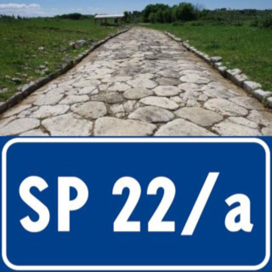 Nell'immagine un tratto dell'antica via Nomentum-Eretum, pavimentata in basoli di calcare