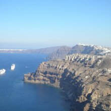 SANTORINI LE COSTE SANTORINI VEDUTA DELL'ISOLA