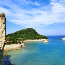 La costa nord ovest di Corfu