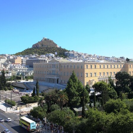 Atene vista sul parlamento