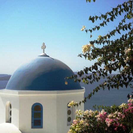 SANTORINI cupola blu