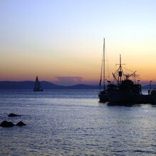 Naxos town al tramonto
