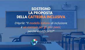 CATTEDRA MISTA SOSTEGNO, D’APRILE: NON È LA SOLUZIONE, LA COLLABORAZIONE TRA DOCENTE DI SOSTEGNO E CURRICOLARE ESISTE GIÀ CATTEDRA MISTA SOSTEGNO, D’APRILE: NON È LA SOLUZIONE, LA COLLABORAZIONE TRA DOCENTE DI SOSTEGNO E CURRICOLARE ESISTE GIÀ