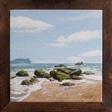 Scogli a Scossicci acrilico su tela 30x30