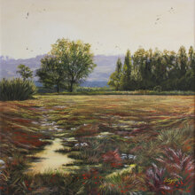 Controluce a Campocavallo acrilico su tela 60x60