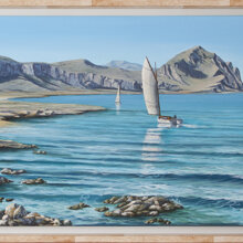 Macari acrilico ed olio su tela 40x80